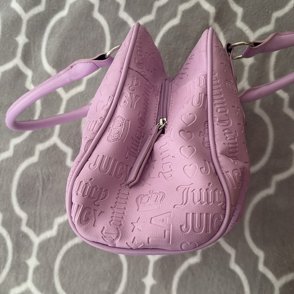 Juicy Couture Purple Satchel with Embossed Texture - Picture 4 of 9